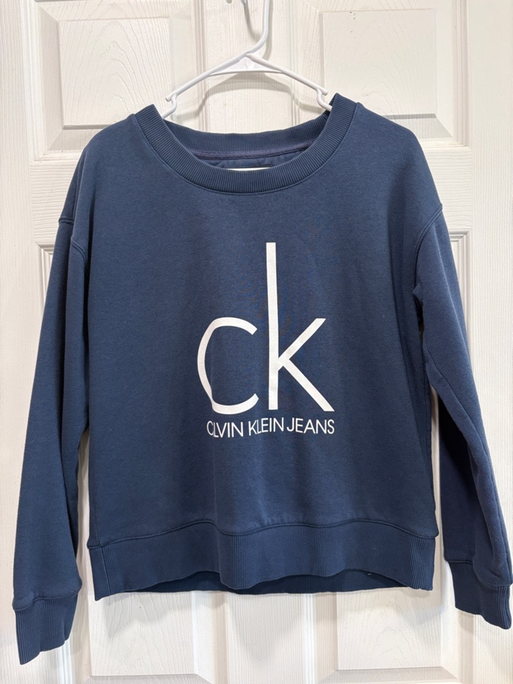 Calvin Klein Jeans Navy Blue Logo Crewneck Sweatshirt